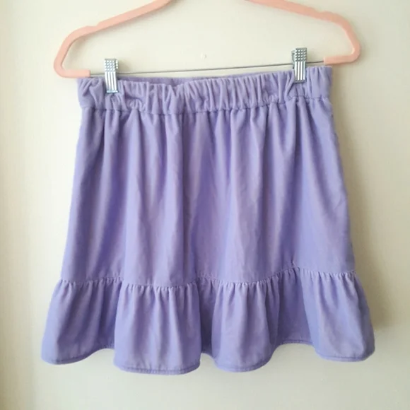 🌙J.CREW Peplum Velvet Lavender Skirt. - Picture 4 of 11